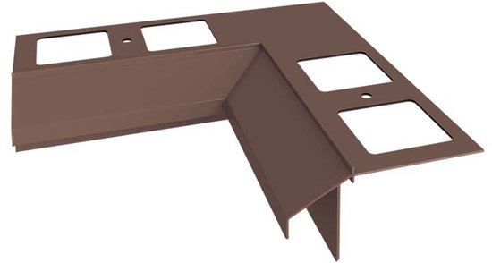 Renoplast® Aluminium Dakrandprofiel K20R 200cm Bruin | Afwerking van terrassen en balkons | gietvloeren | Waterafvoersystemen hoekprofiel | Corrosiewerende balkonprofielen Renoplast® Aluminium Dakrandprofiel K20R 200cm Bruin | Afwerking van terrassen en balkons | gietvloeren | Waterafvoersystemen hoekprofiel | Corrosiewerende balkonprofielen