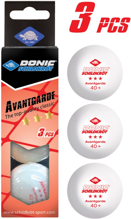 Donic Schildkröt Donic de Balles de tennis de table Star Avantgarde 3 pièces