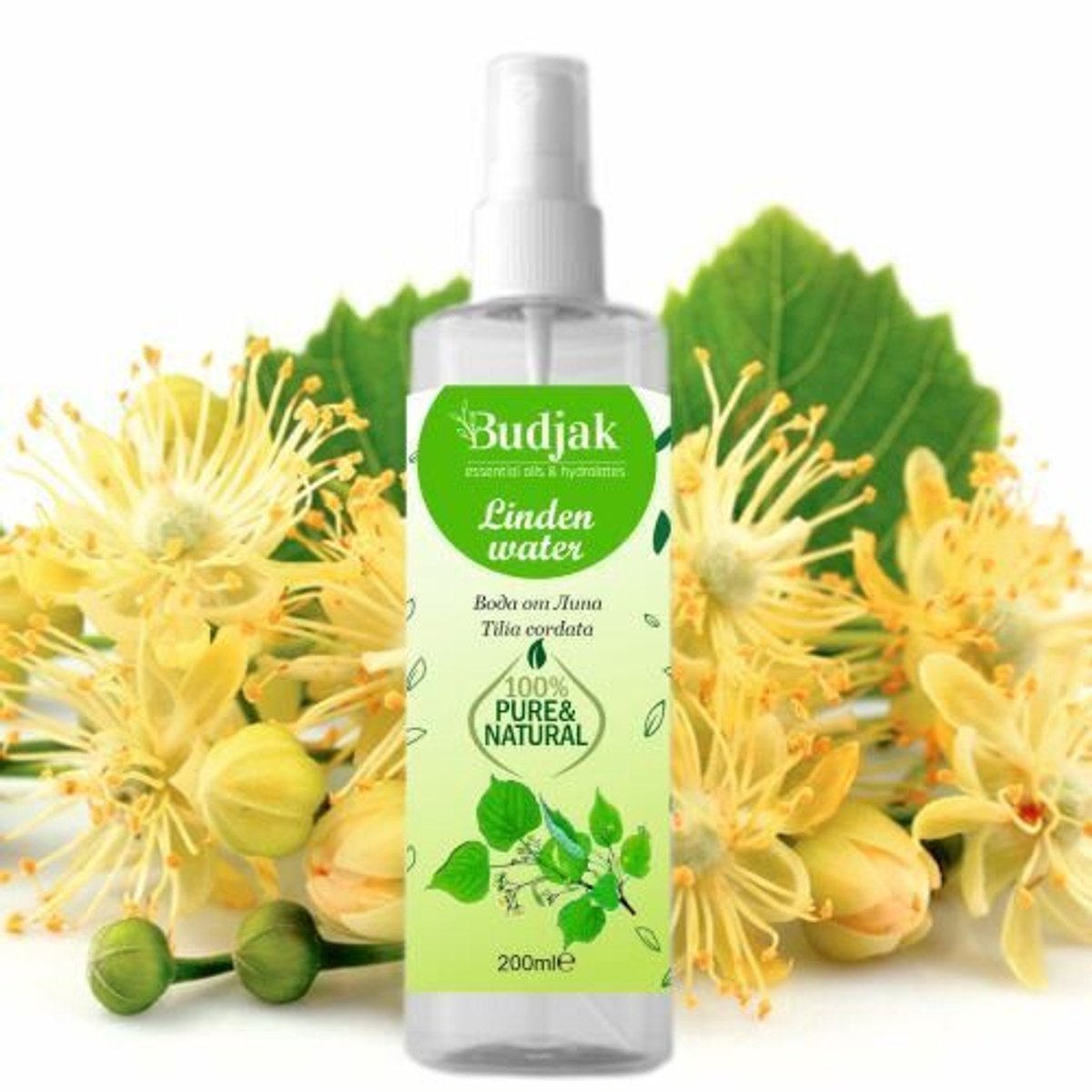 Biologische Linde (Tilia cordata) bloemenwater - gevoelige huid - kalmeert en verfrist 200 ml.