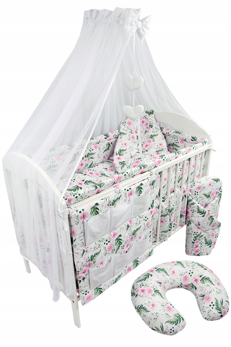 Image of 12-delige Babybeddengoedset met Hemel, Hoeslakens en Organizer