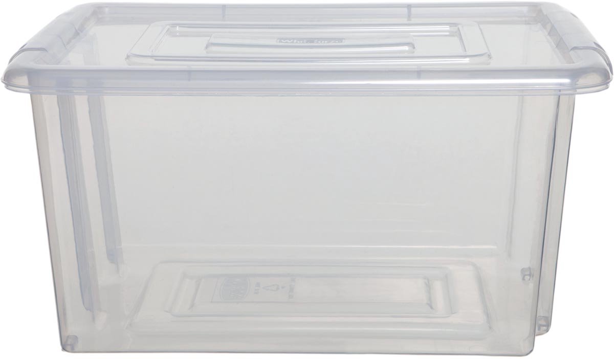 Whitefurze Stack & Store Medium opbergdoos 32 liter zonder deksel | transparant