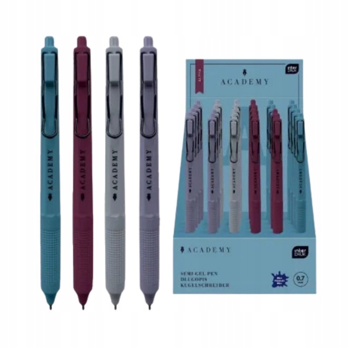 Interdruk Academy Grip Automatische Pen Blauw 0,7 mm