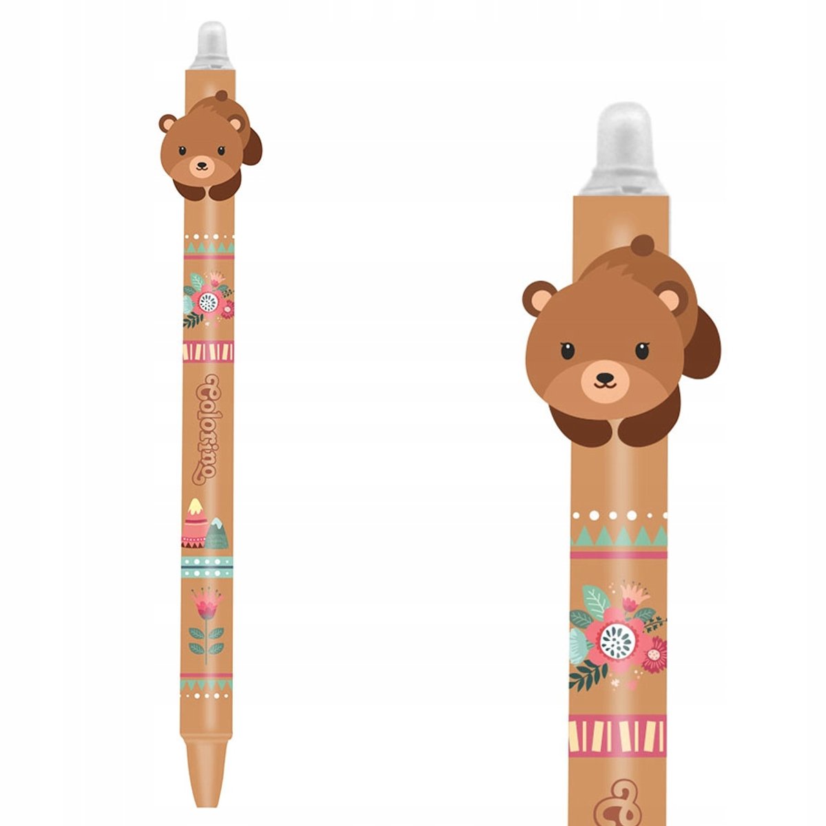 Colorino Uitwisbare Pen - Bosdieren Beer - Blauwe Inkt - 0,5 mm