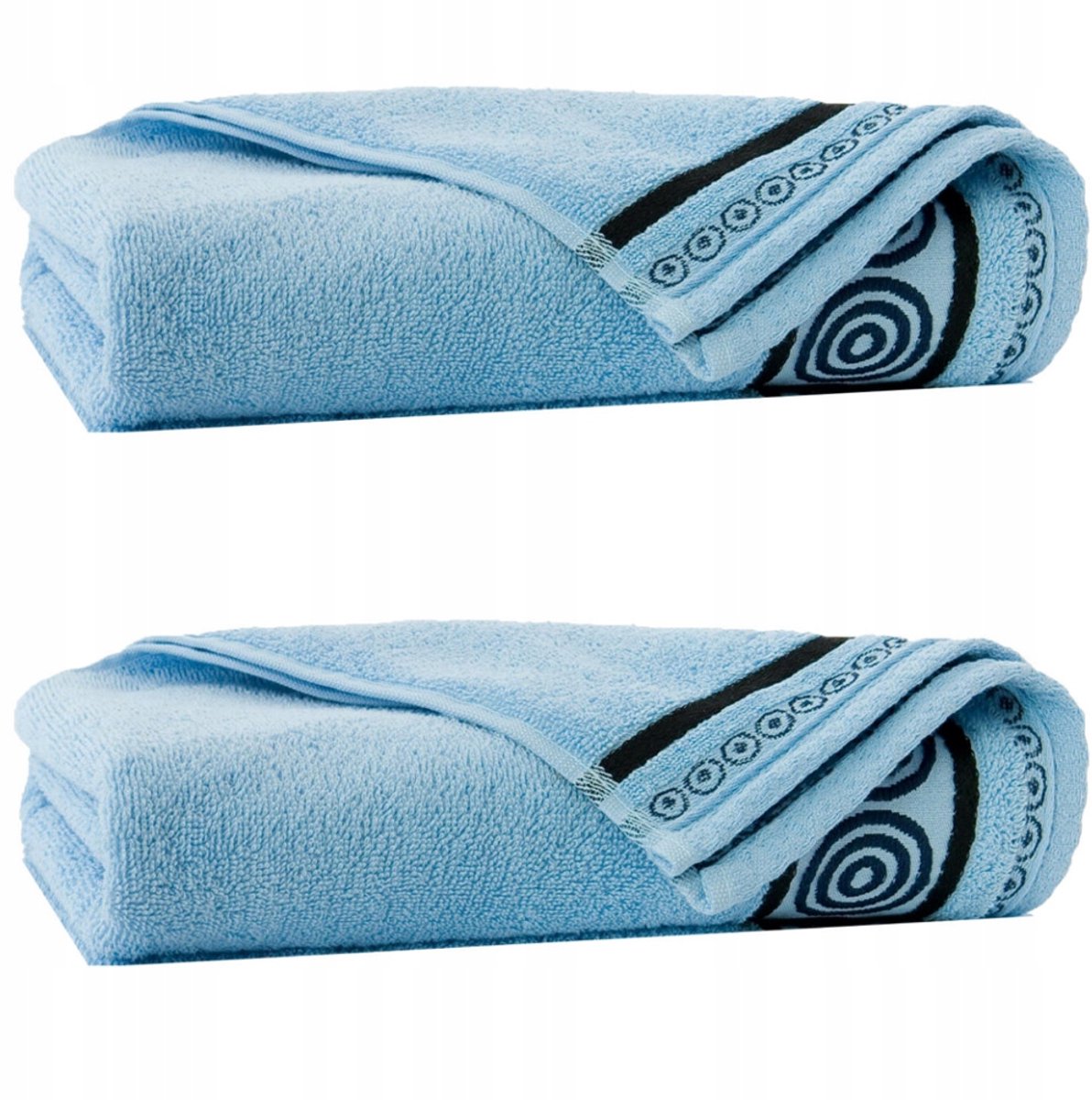 Zwoltex Egyptisch Katoen Handdoek Set Blauw 50x90 & 70x140