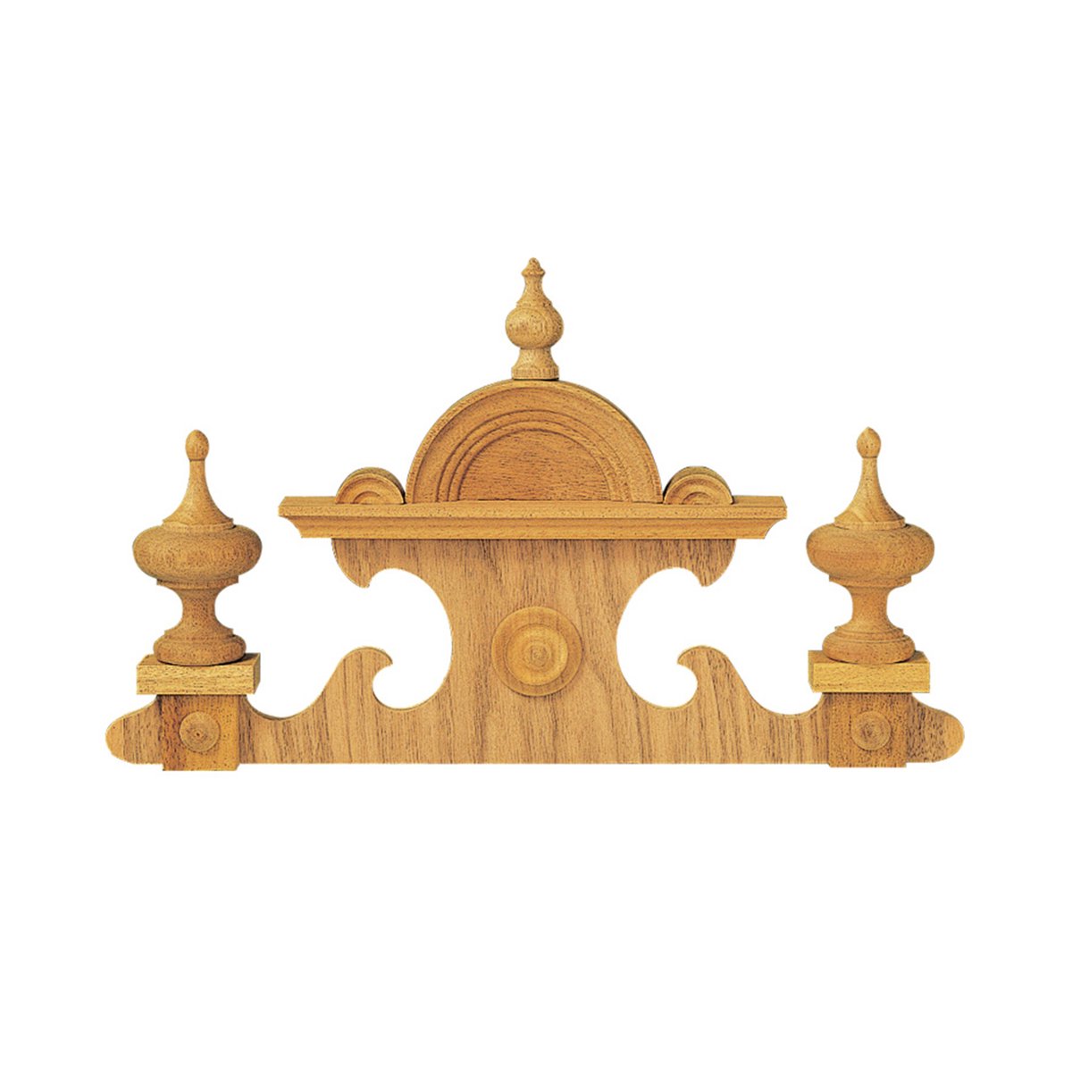 Decoratief onderdeel, bevestiging, houten decoratie, van notenhout, massief, ruw, voor cantilever- en regelaarbehuizingen