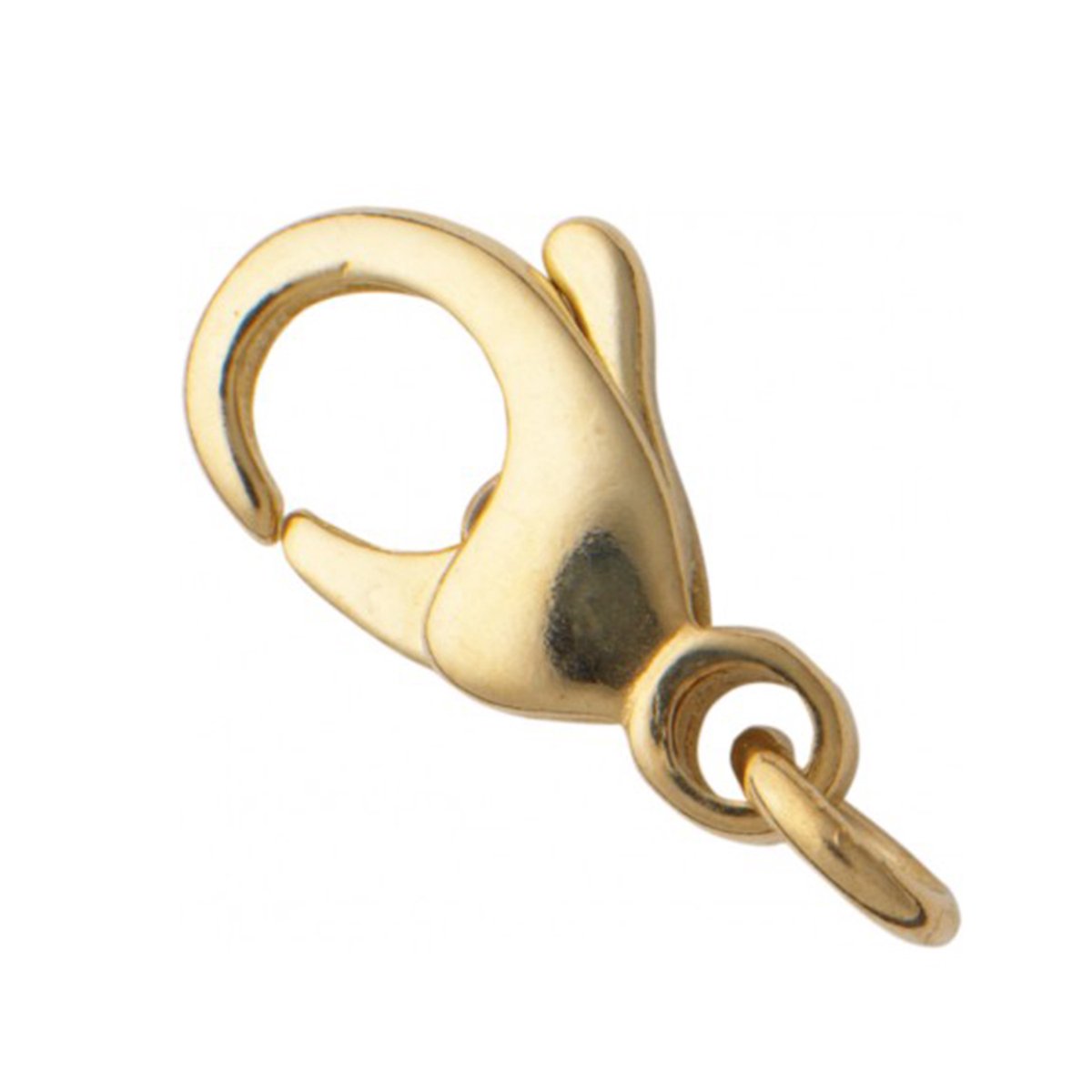 Karabijnhaak - met oog Ø 3,5 mm - tombak verguld - 11 mm