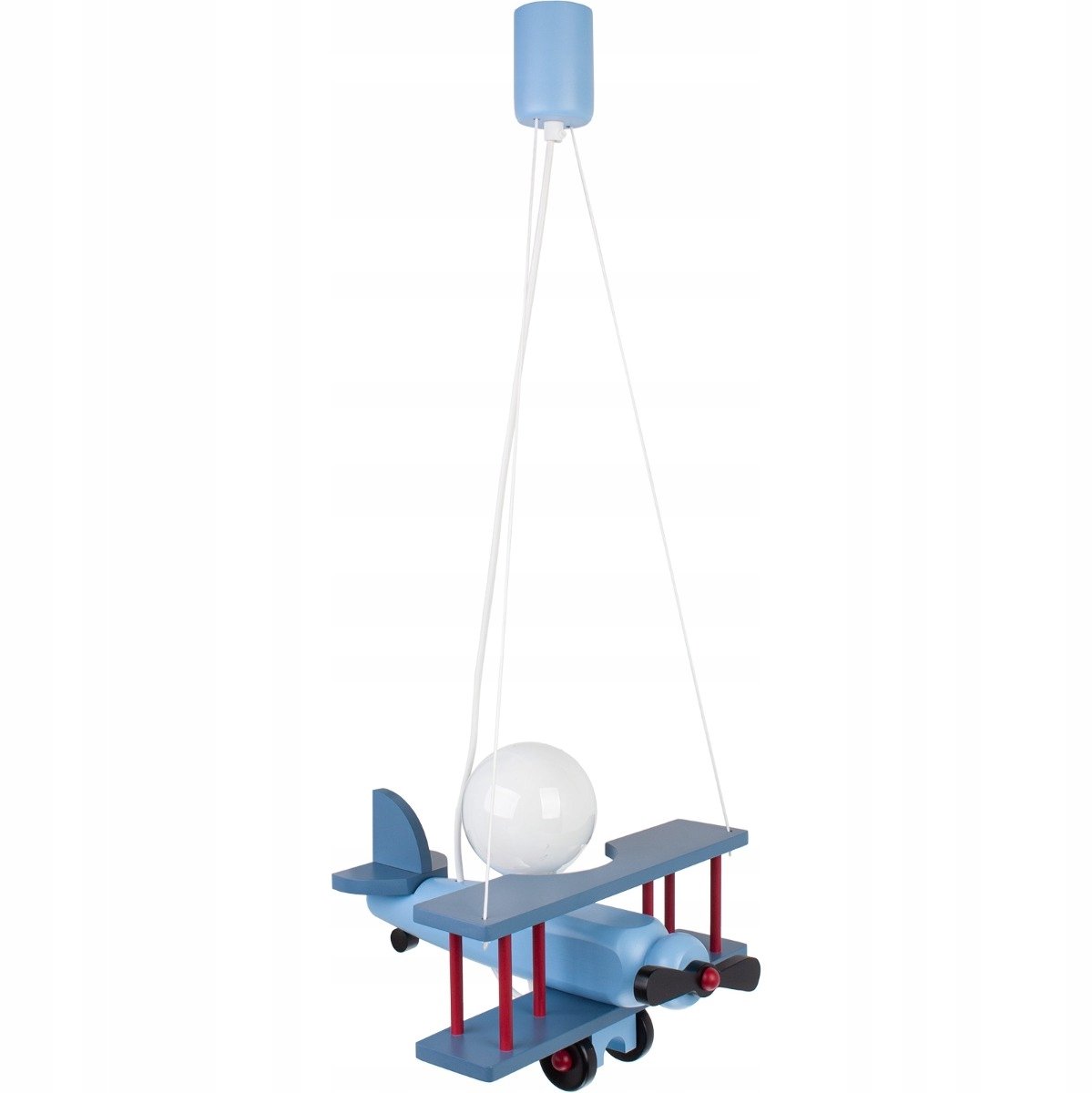 Hellux Vliegtuig Hanglamp Blauw-Zwart-Rood Hout E27