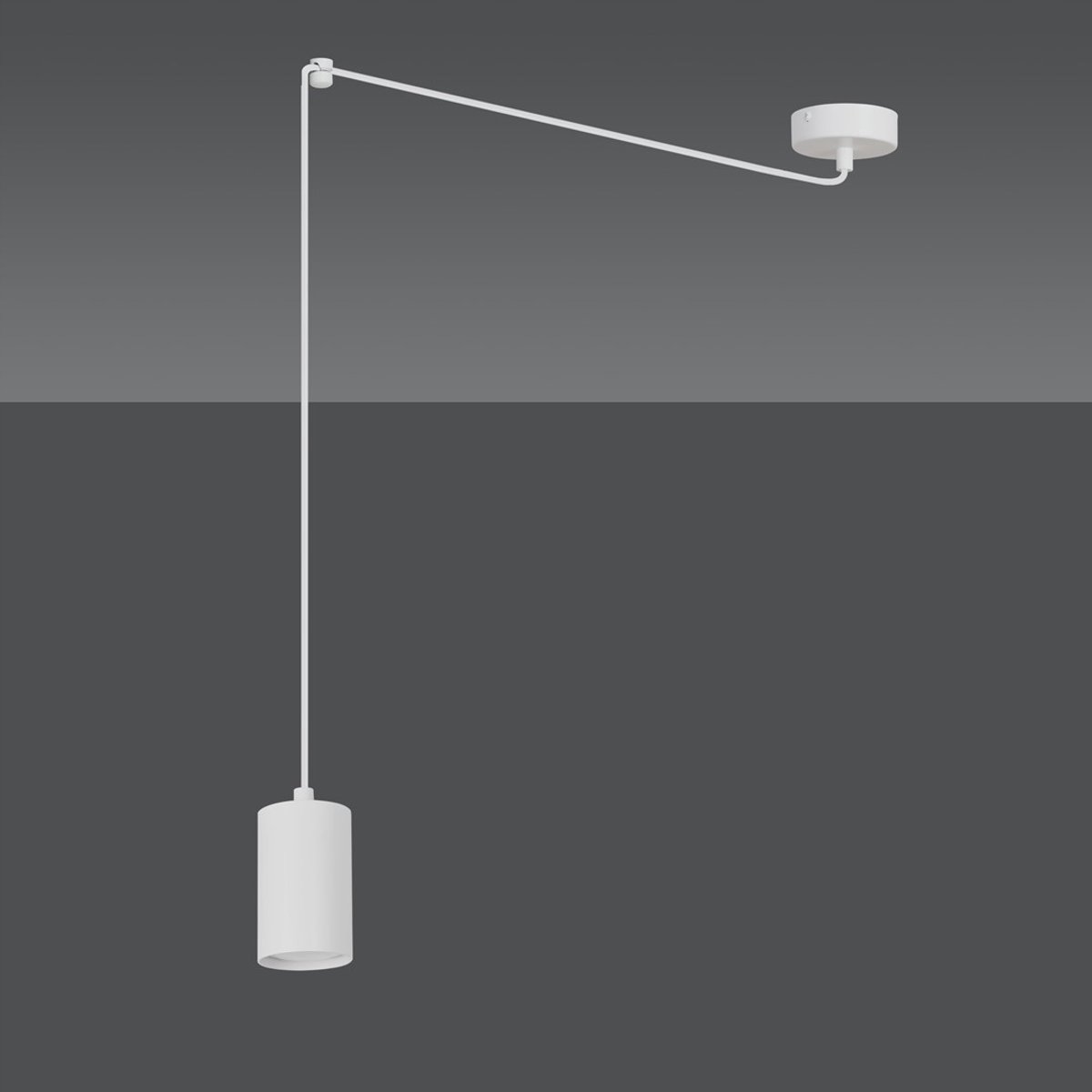 Emibig TRAKER 1 WH/WIT Hanglamp GU10 Wit Metaal
