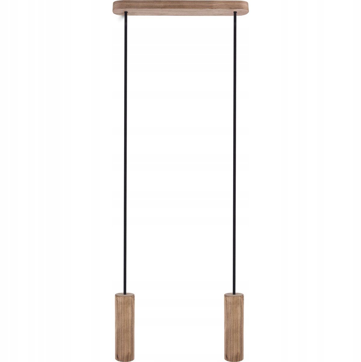 Hanglamp Macora 2x80x93 GU10 Zwart Houtstfffff