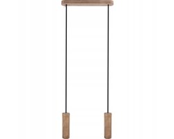 Hanglamp Macora 2x80x93 GU10 Zwart Houtstfffff