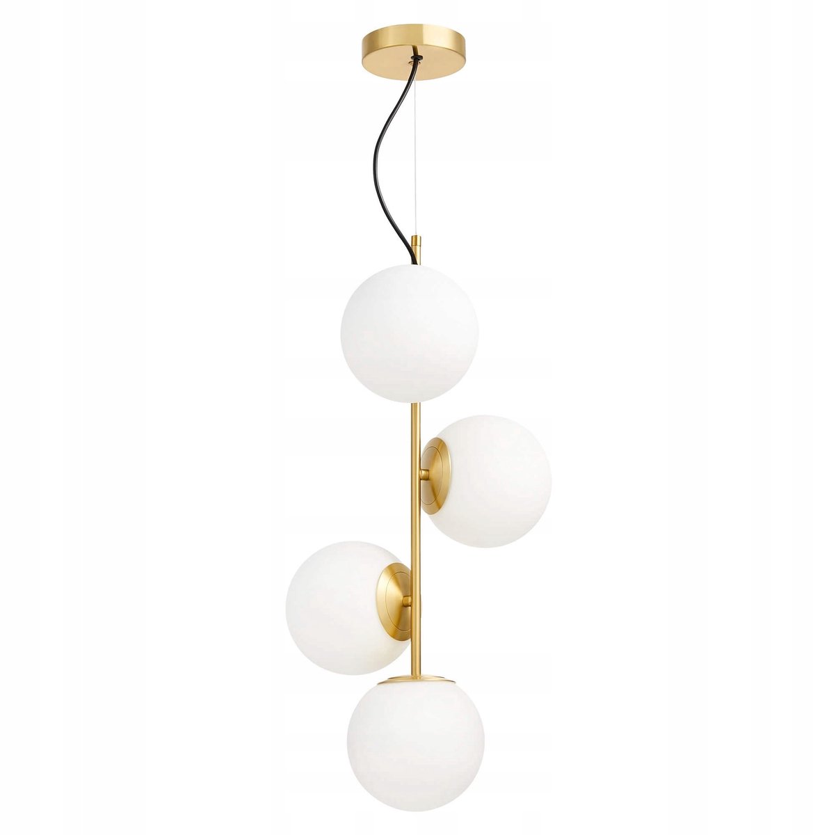 Moderne hanglamp Stelvio messing met 4 witte LED lampjes