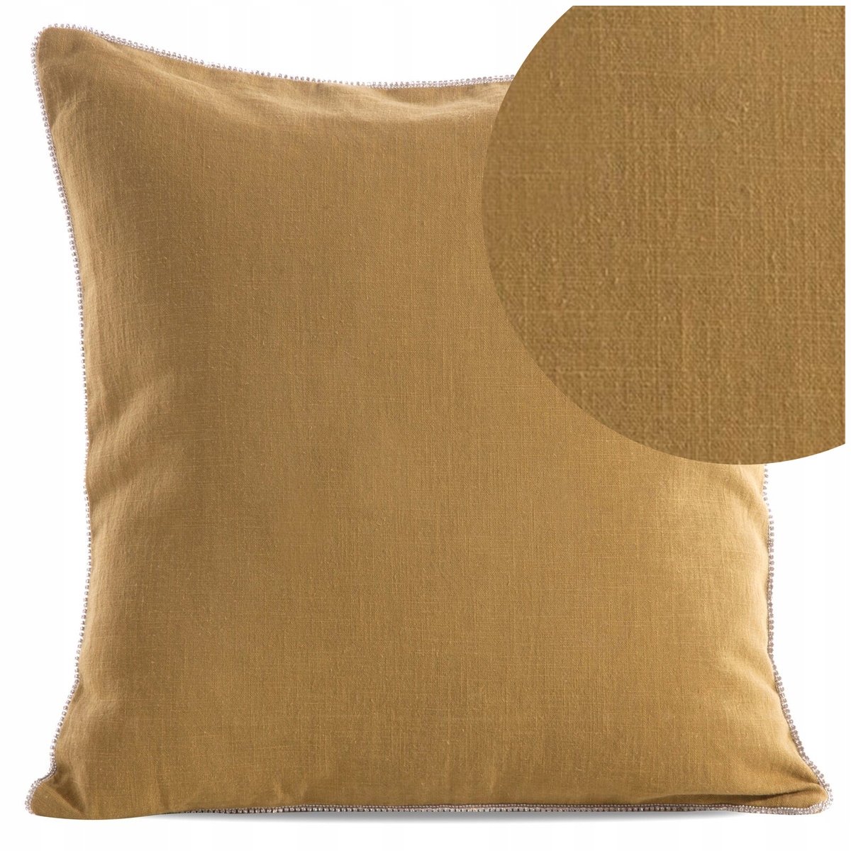 Eurofirany Decoratieve Kussenhoes 43x43 cm - Linnenlook Mielkleurig