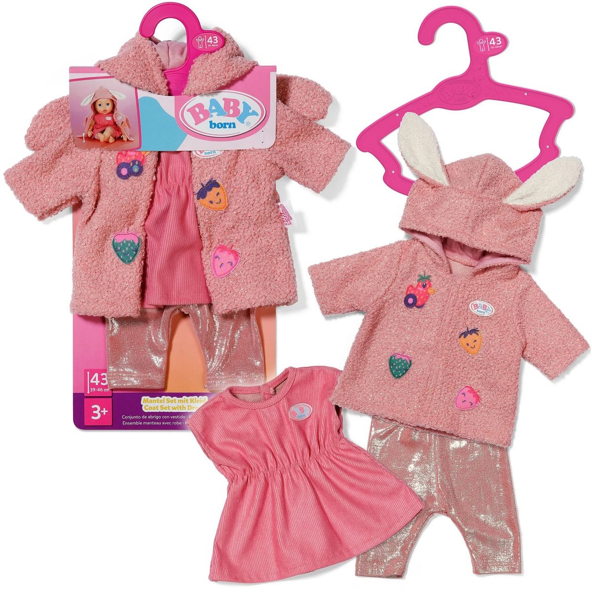 Tenue de poupée pyjama cœurs - Bébé Highland Frisette - Le petit Souk Tenue de poupée pyjama cœurs - Bébé Highland Frisette - Le petit Souk