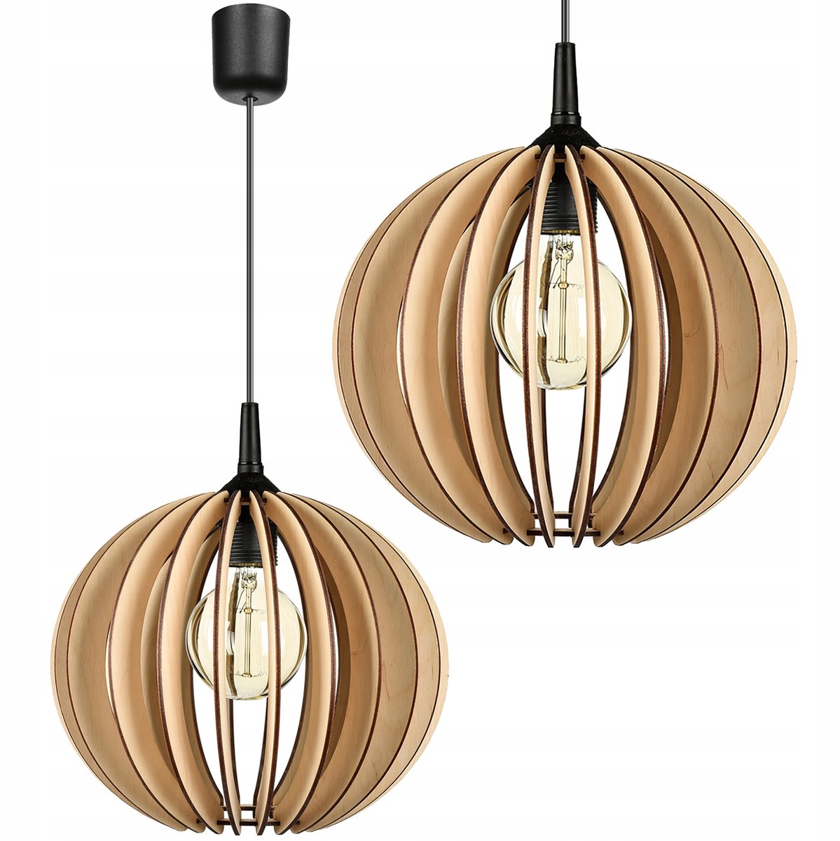 Houten Hanglamp Bol E27 Fitting - Stijlvolle Sfeerverlichting