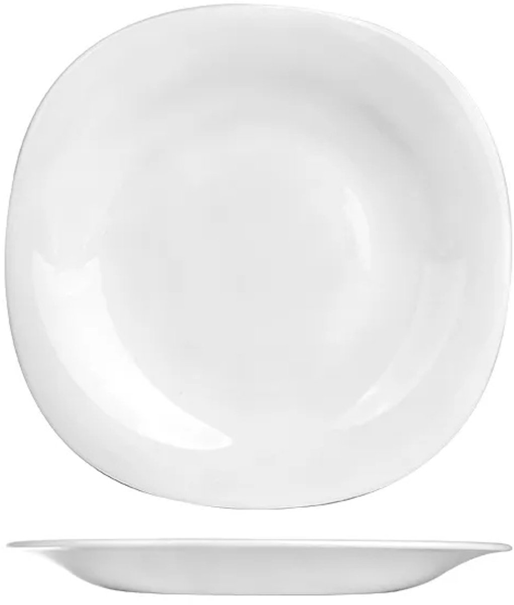 Altom Design Witte Harmony Glazen Dessertbord 21,5 cm - Wit