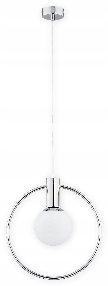 Rico hanglamp - 1-lichts - chroom & mat wit - E14