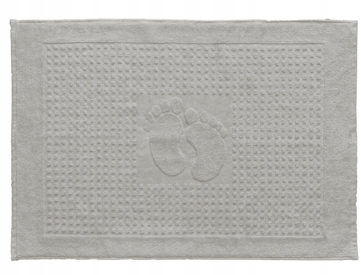 Badmat Terry 50x70cm Lichtgrijs Rechthoekig - Antislip