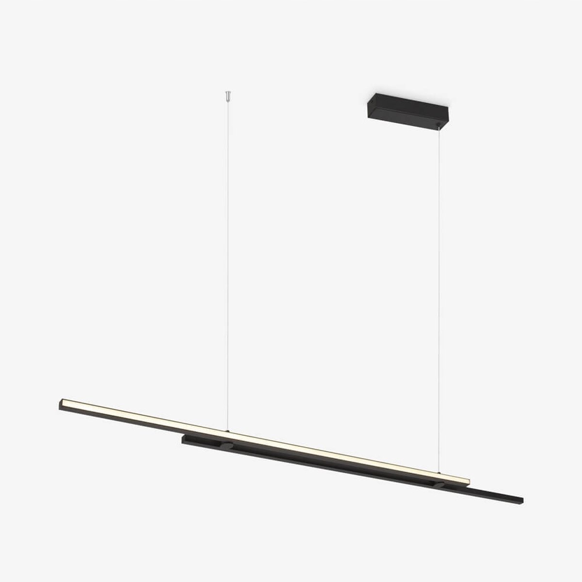 mayonni halo led plampandlamp - zwart, 48w, 4000k, 1 lichtplant