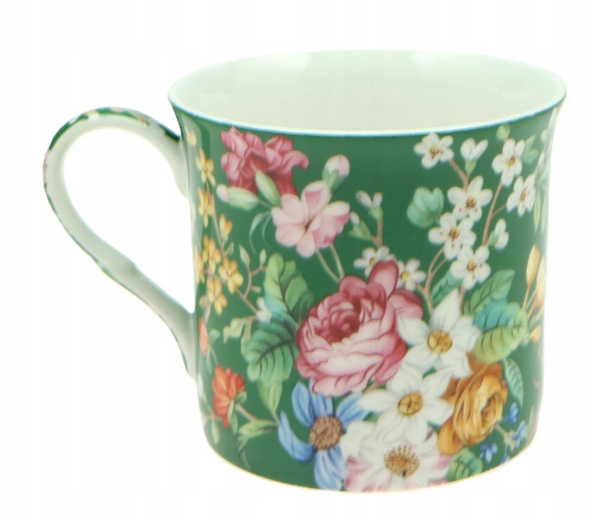 Elegante Bone China Mok met Bloemendessin - 300 ml