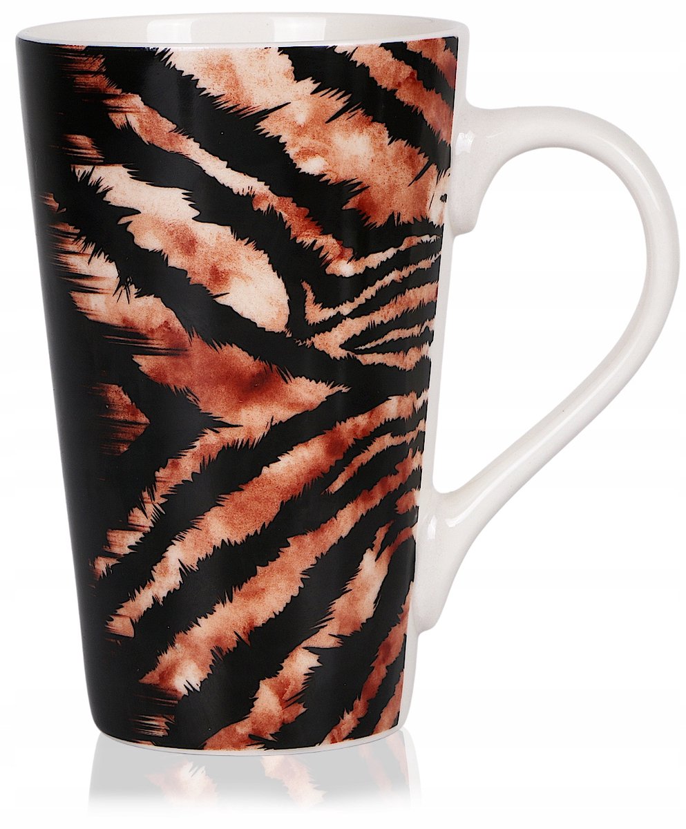 Veroni Animal Mok - 400ml Porselein met Panterprint