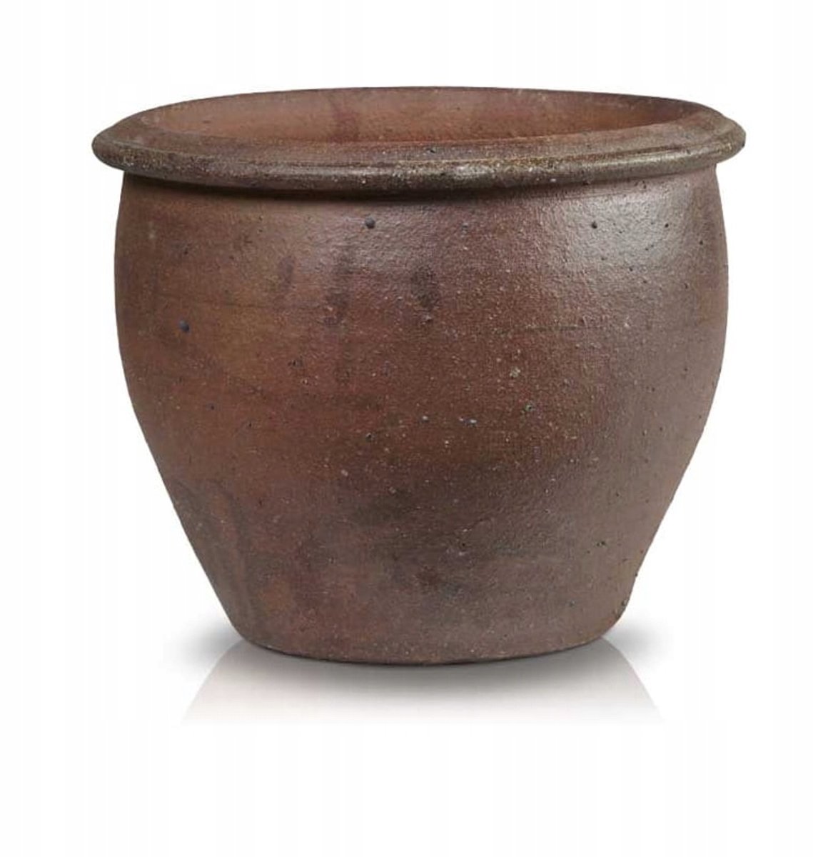 Bruine stenen bloempot 30x25 cm - Vorstbestendig en duurzaam