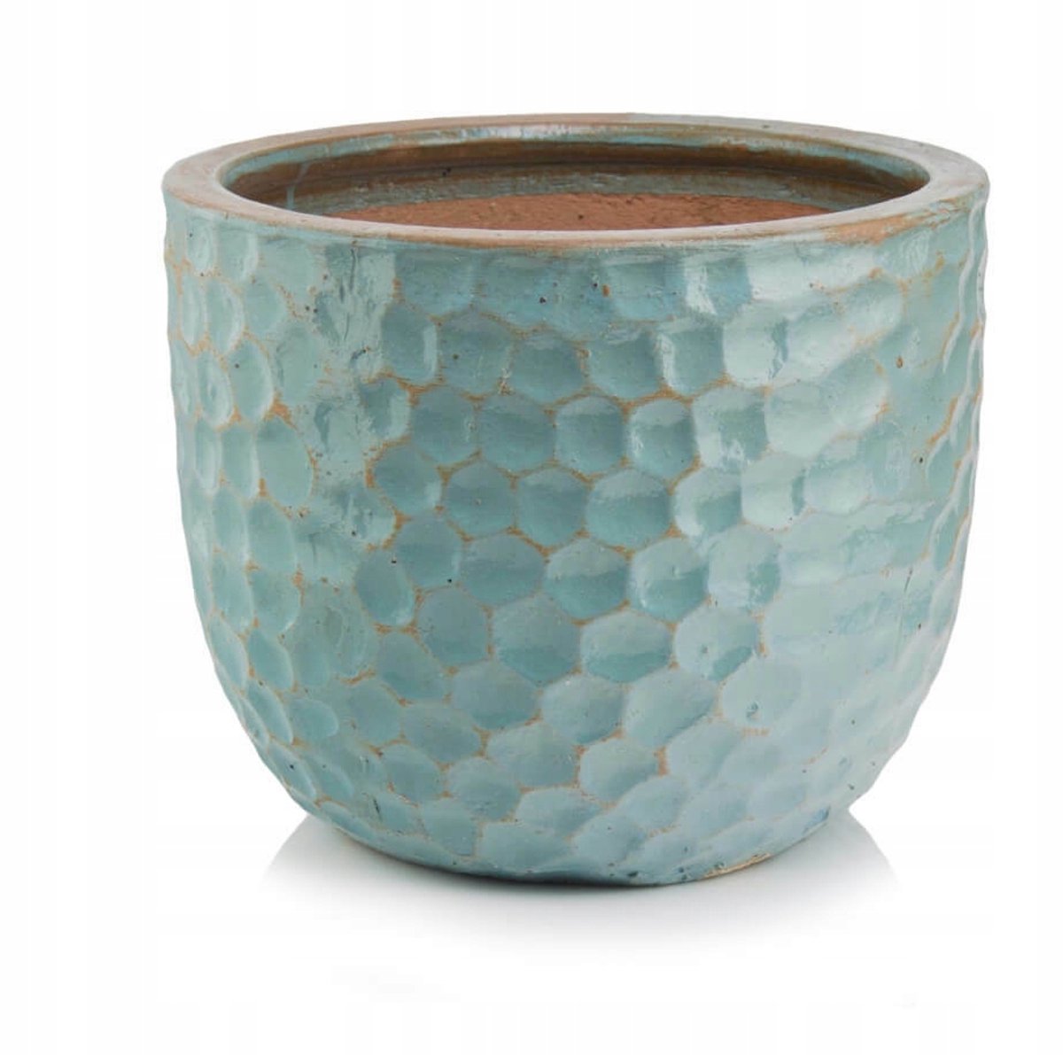 Keramische Pot 20x18 cm Groen - Handgemaakt en Vorstbestendig