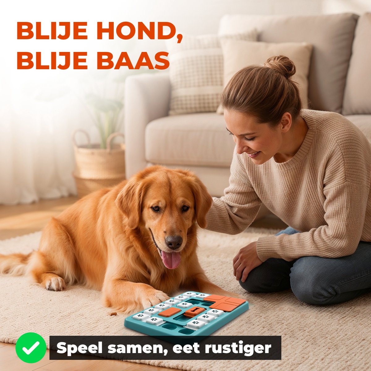 Vacht Vreugde Hondenpuzzel – Level 3 Intelligentie – 1 Stuk – Small thumbnail 6