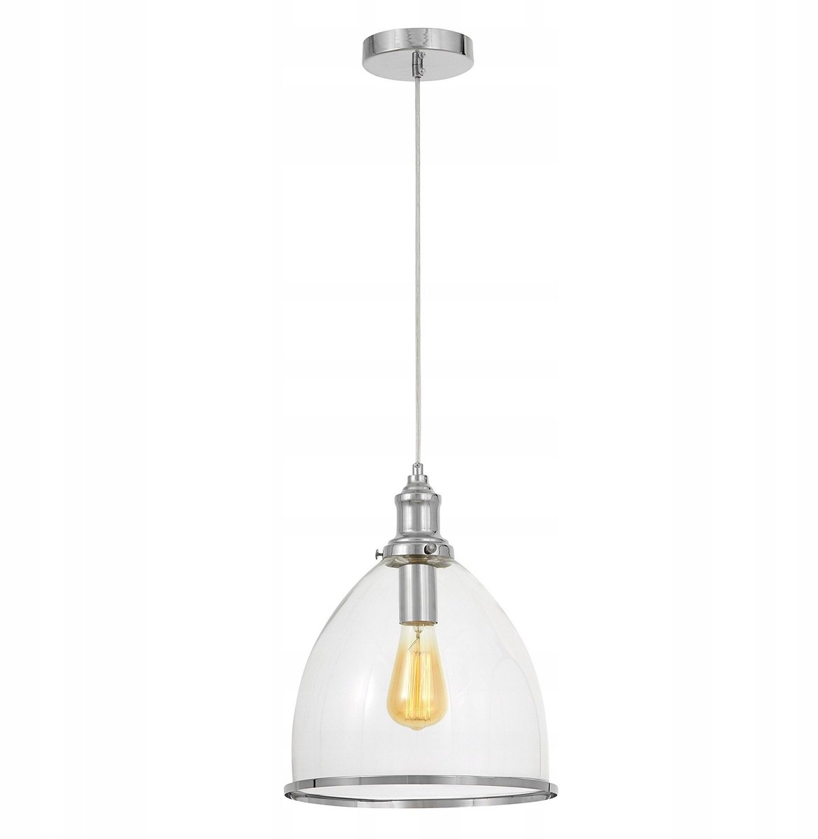 Lumina Deco Dolomia Hanglamp Glas Chroom E27 - Stijlvol en Modern