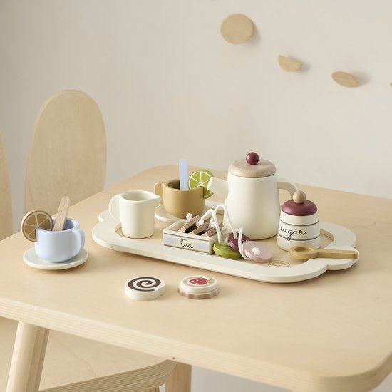Service à Thé en Bois Petite Amélie - 19 Pièces - Noisette
