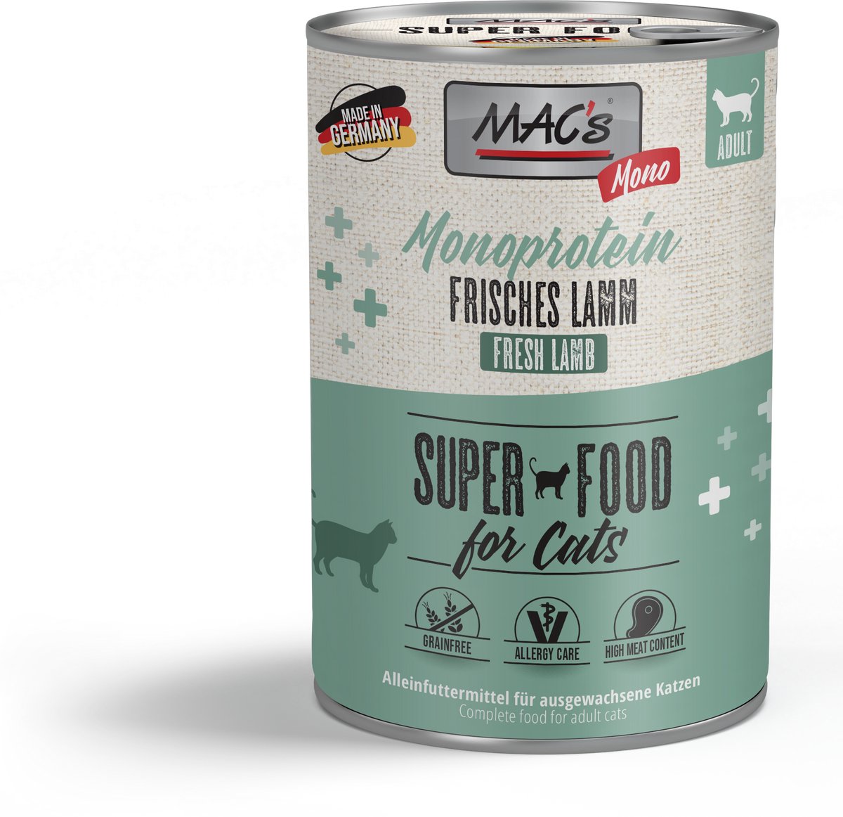 MAC's CAT - Monoproteïne blik 6x400g - Lam