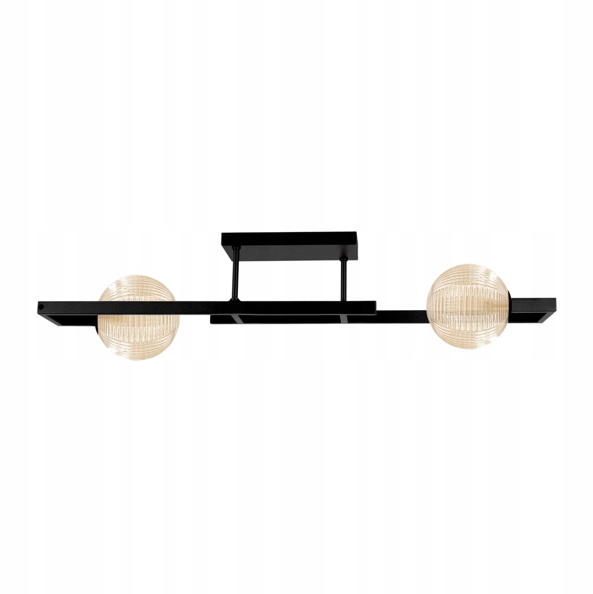 EMIR Zwarte Plafondlamp met Amber Kappen 2xG9 K-5765 KAJA