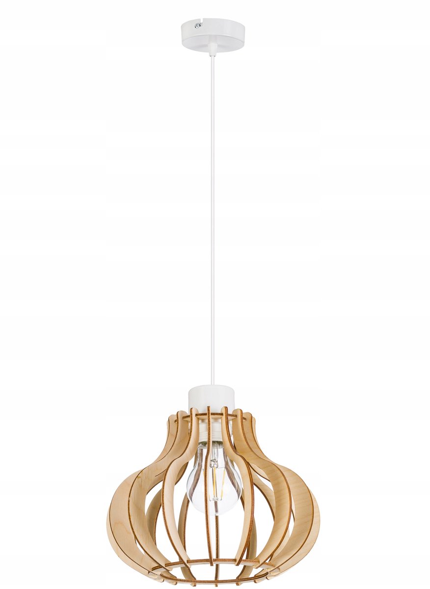 Loft Houten Hanglamp E27 - Sfeervolle Verlichting