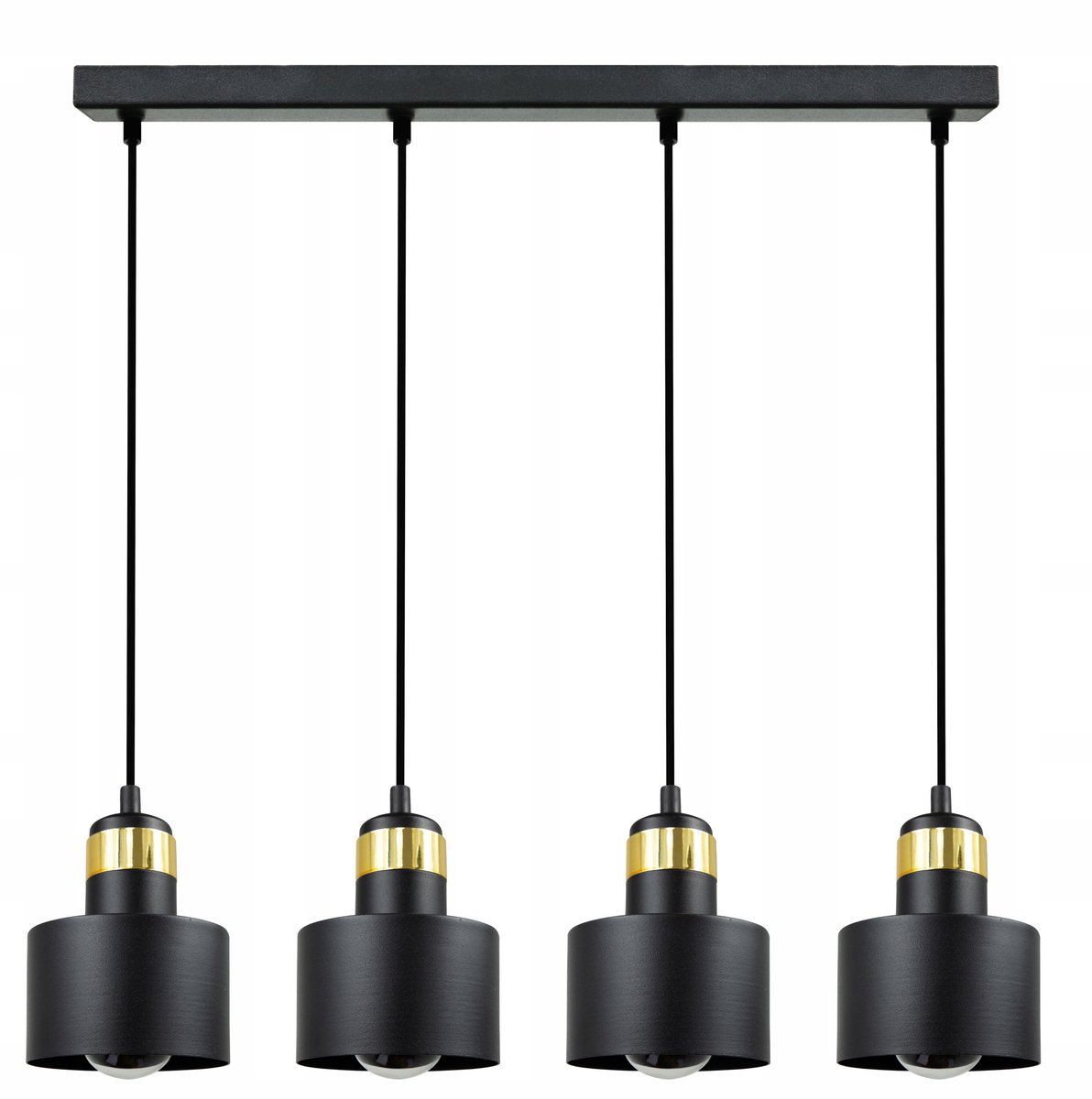 Moderne Hanglamp Port Port 03-301 - Zwart/Goud - 4x E27