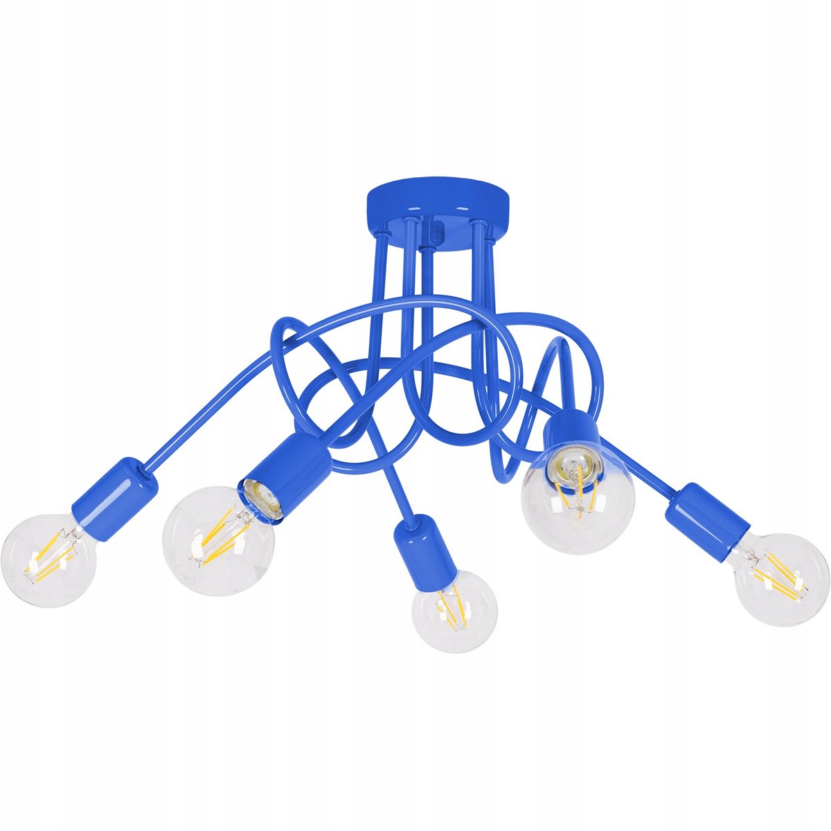 Hanglamp Kinderkamer Loft Blauw 5xE27