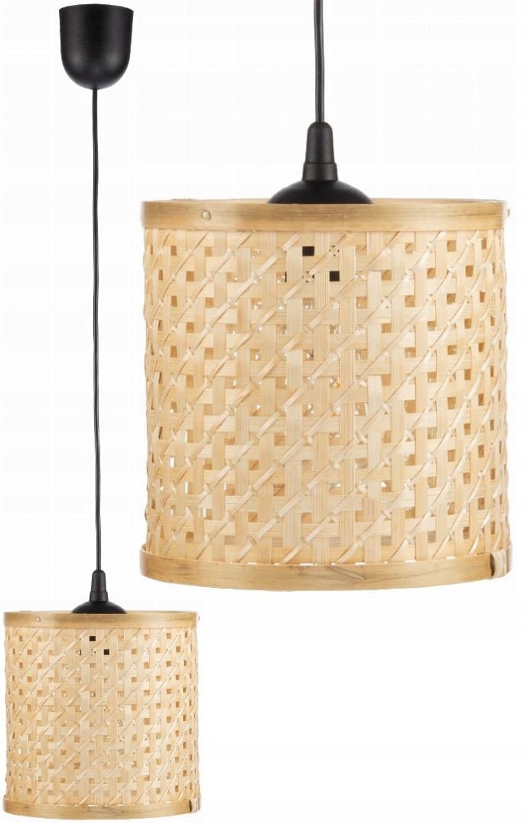 BOHO bamboe hanglamp cilinder PHU13C - Natuurlijk design