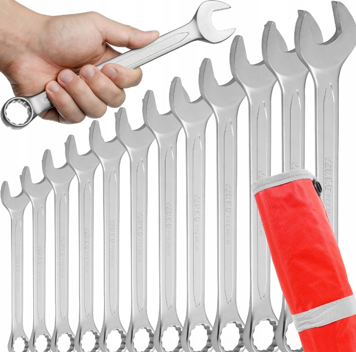 Verke Ringsleutelset 12-delig 6-22mm Chroom-Vanadium CRV