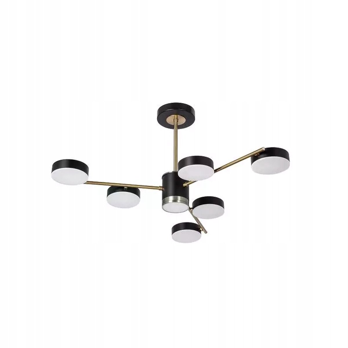 Moderne Zwarte Plafondlamp Goud LED 69cm voor Woonkamer