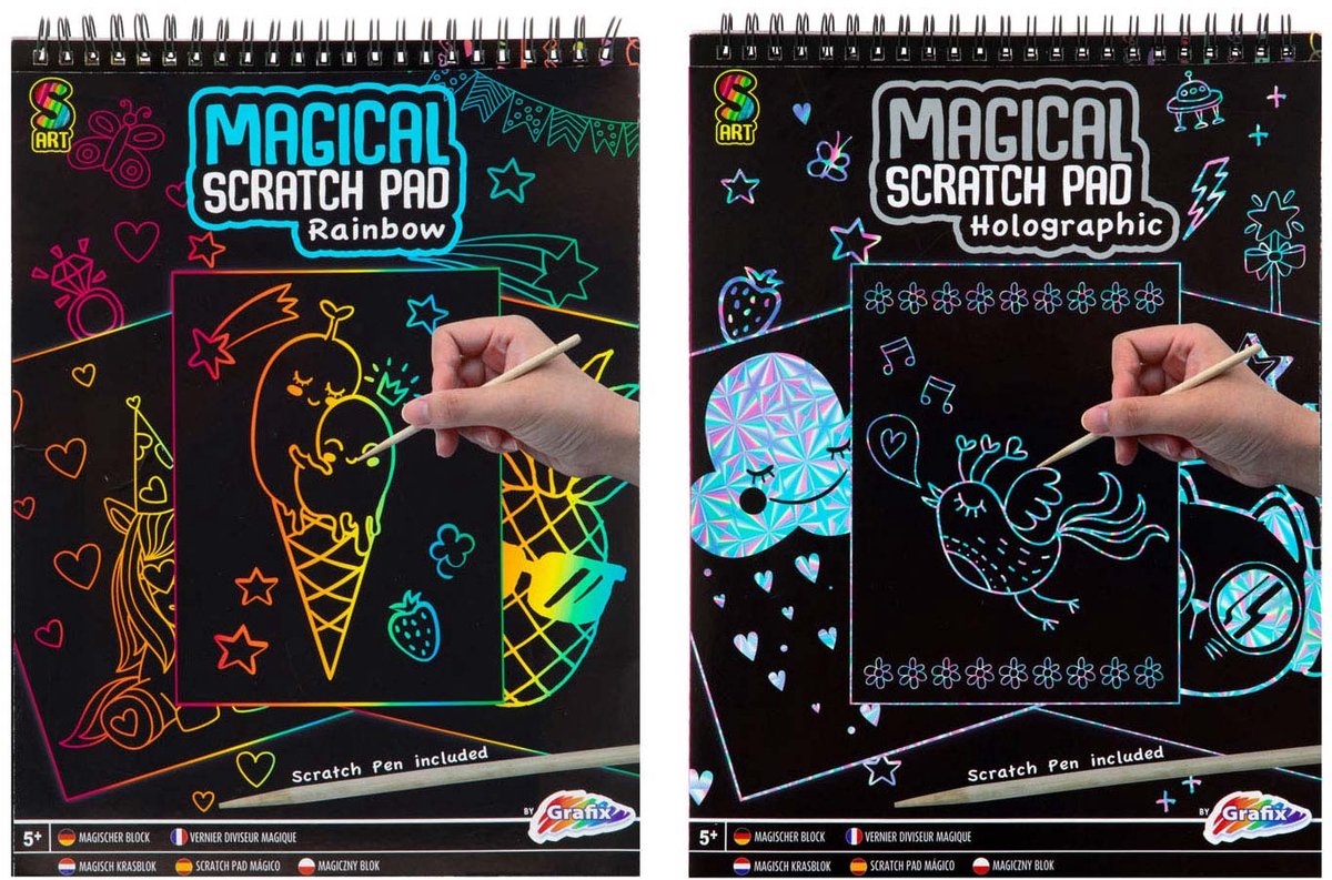 Magical Scratch Pad A4 - Rainbow