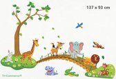 Muursticker - Baby Kamer - Dierentuin - Dieren - Leeuw - Aapjes - Jungle - Wanddecoratie - Kinderkamer - Jongen - Meisje - Decoratie