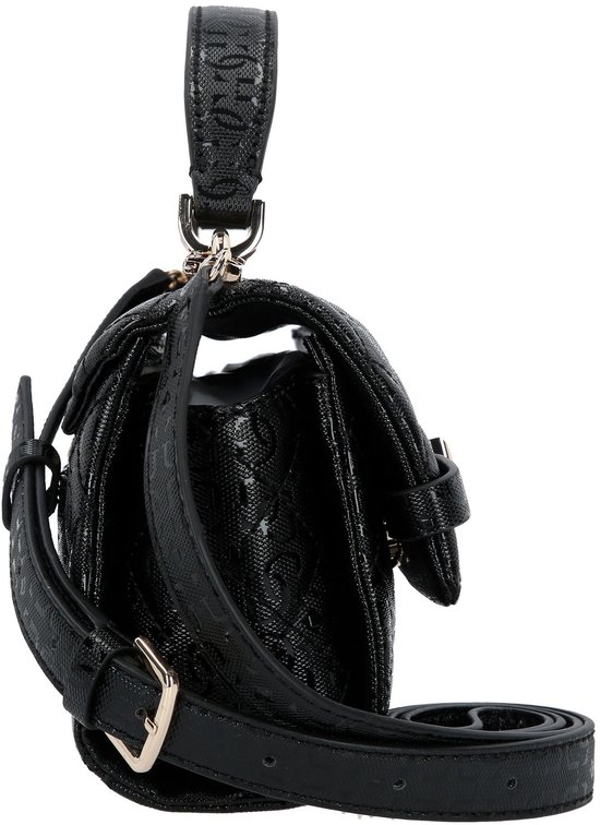 SAC GUESS ALDINA – BANDOULIÈRE TOP HANDLE FLAP – NOIR TEXTURÉ 100% PU – NEUF AVEC ÉTIQUETTE
