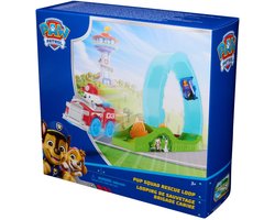 PAW Patrol - Pup Squad-reddingslooping - Baanspeelset met Pup Squad-speelgoedauto's van Chase en Marshall en voertuigwerper