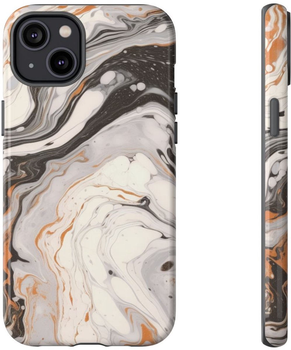 Marmer Swirl Abstract Patroon – Telefoonhoesje Geschikt voor iPhone 14 Plus