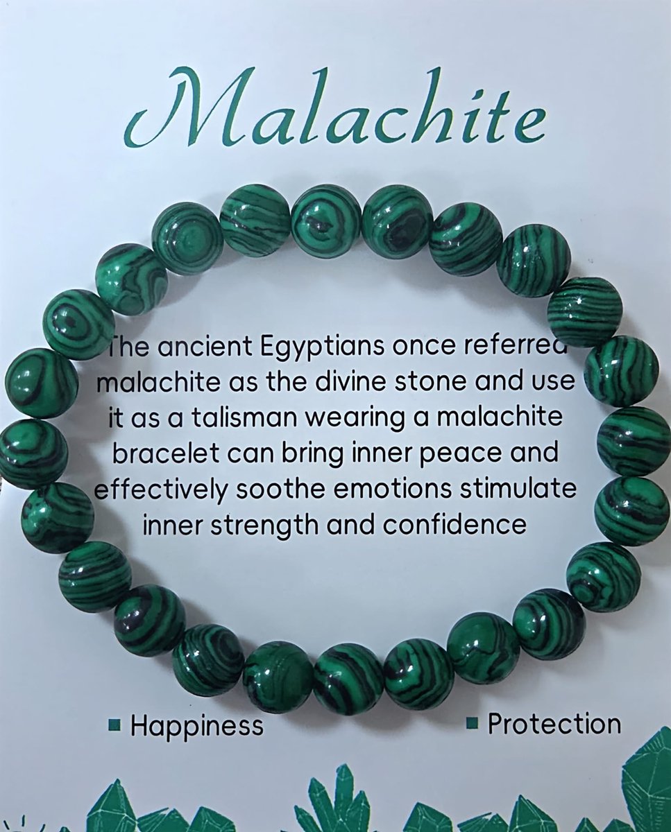S4H Malachiet Edelsteen Armband (8 mm) – 17 cm – Hartchakra & Transformatie