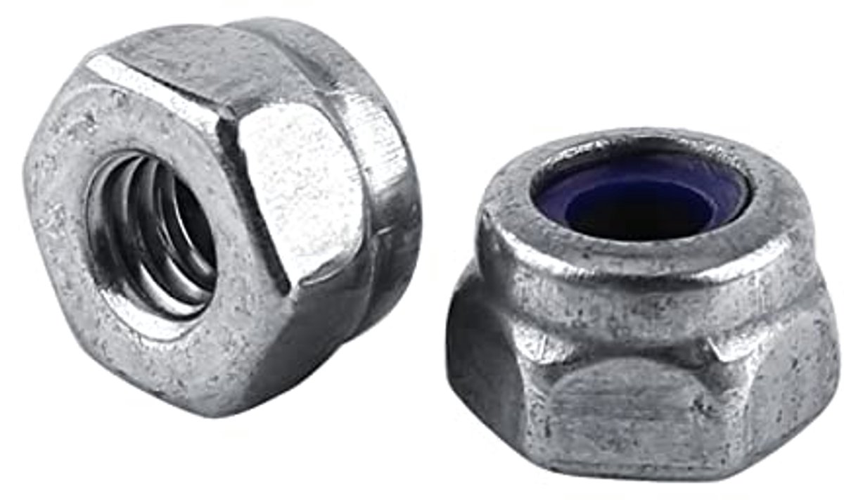 100Pcs M2 Lockmoer RVS SS304 - Zelfvergrendeling met Nyloninsert - 9 Verschillende Maten