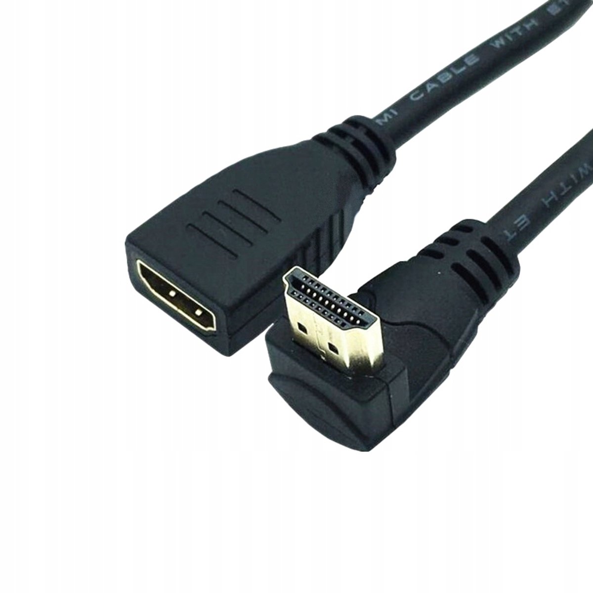 HDMI-hoekadapterkabel 10 cm - 90 graden omhoog