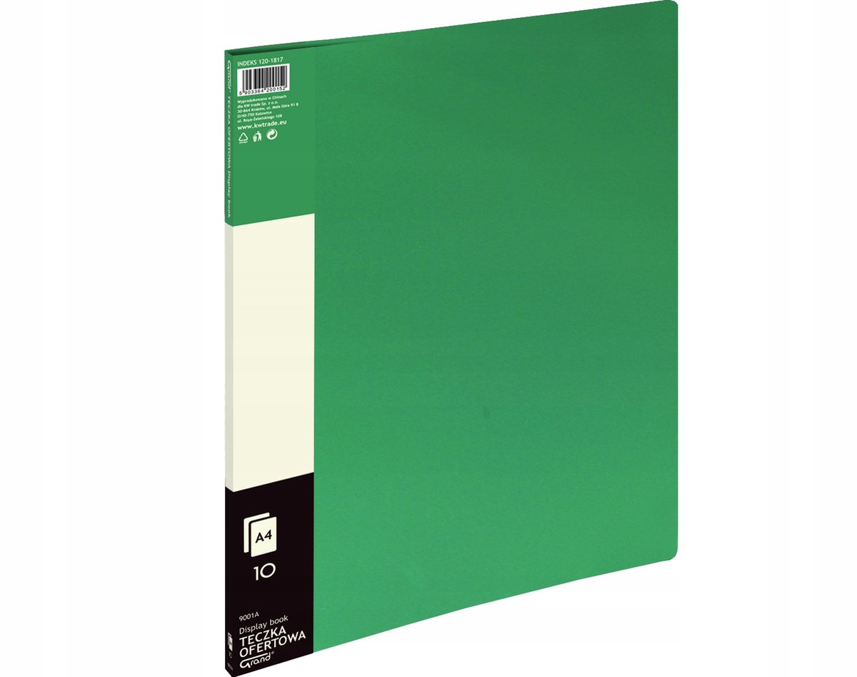 Grote Kaart 9001 A4 met 10 Hoesjes, Groen