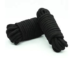 Scoby - Bondage - Touw voor bondage - BDSM spel - Zwart touw - Erotiek - Erotisch spel - Vastbinden - Partner vastbinden - Boeien - 2x 10Meter - Zwart