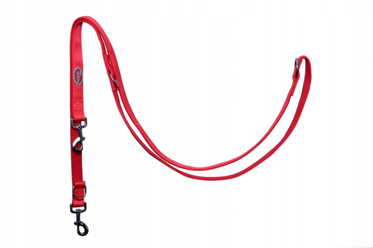 Pet Nova Verstelbare Nylon Hondensnoer XL Rood 2,5cm x 240cm