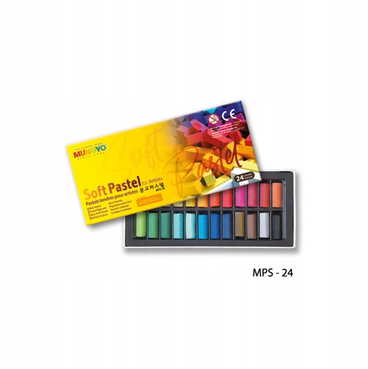 Mungyo Droge Pastels Short 24 stuks - Levendige kleuren
