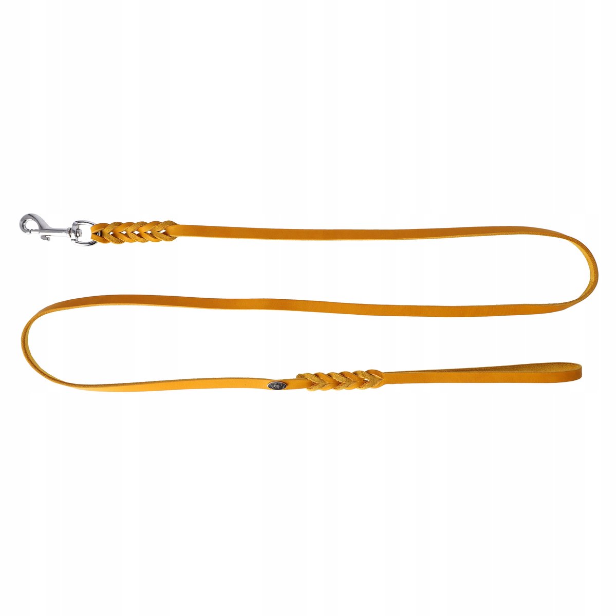 Dingo Leren Hondenhalsband Curry 1.2x180cm - Natuurlijk Leer